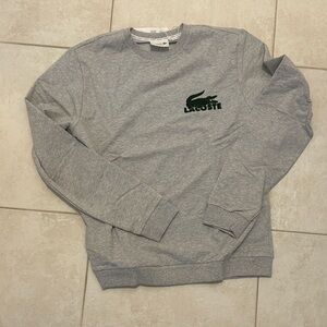 Lacoste Men's Heather Gray Crewneck Sweater